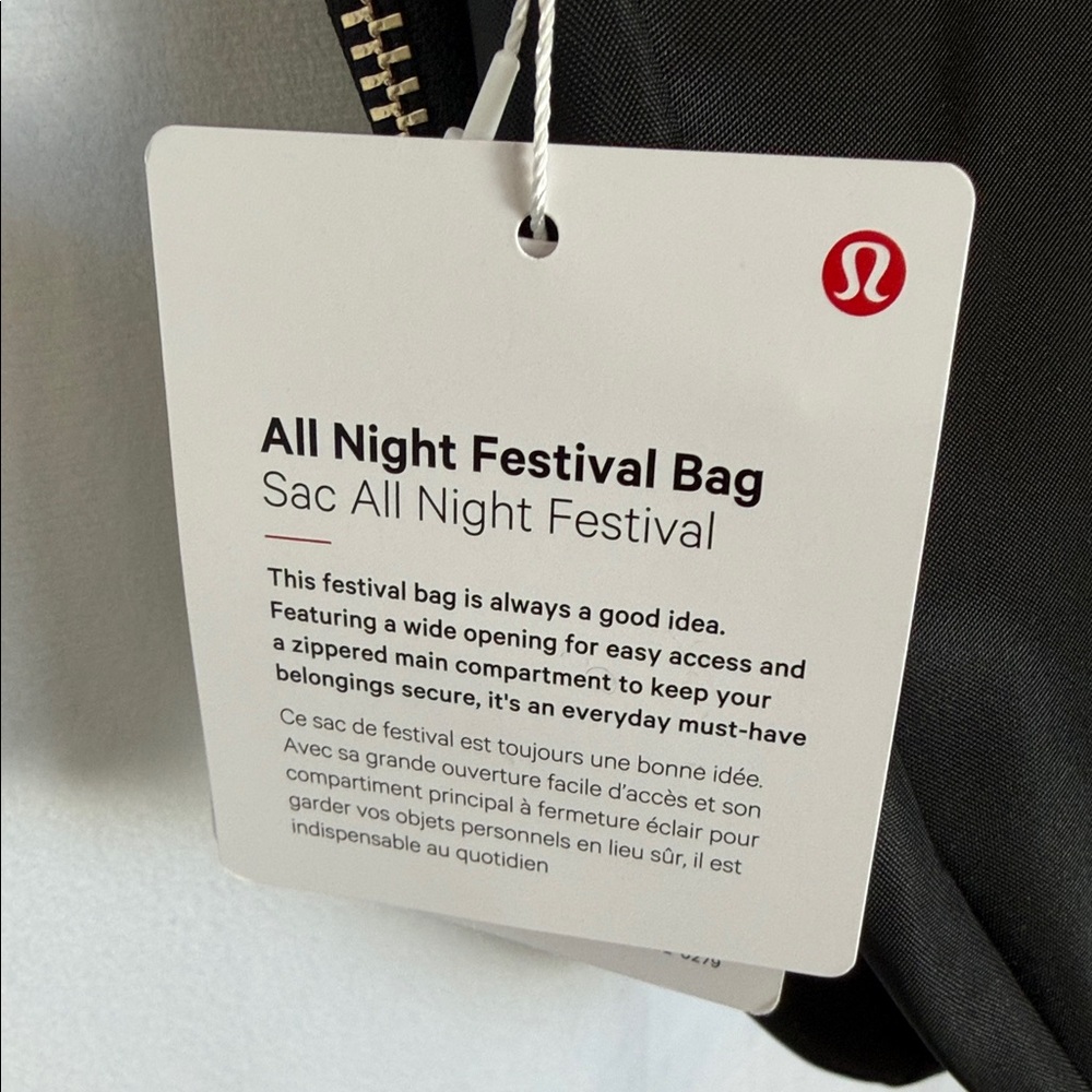 Lululemon All Night Festival Bag *5L Black / Gold - Picture 6 of 9